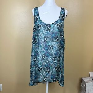 Torrid Size 2 Skull Sheer Tunic Top